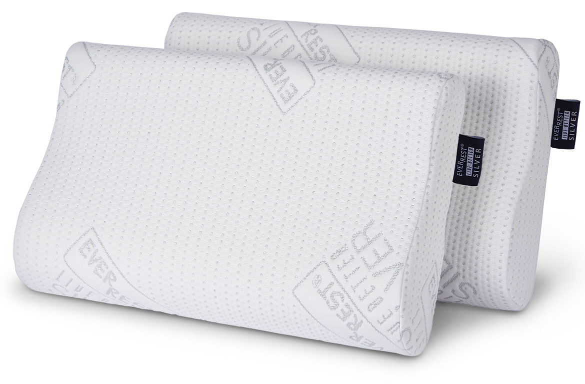 Silver Contour Pillows - Ergonomic Support - EverRest Live Better