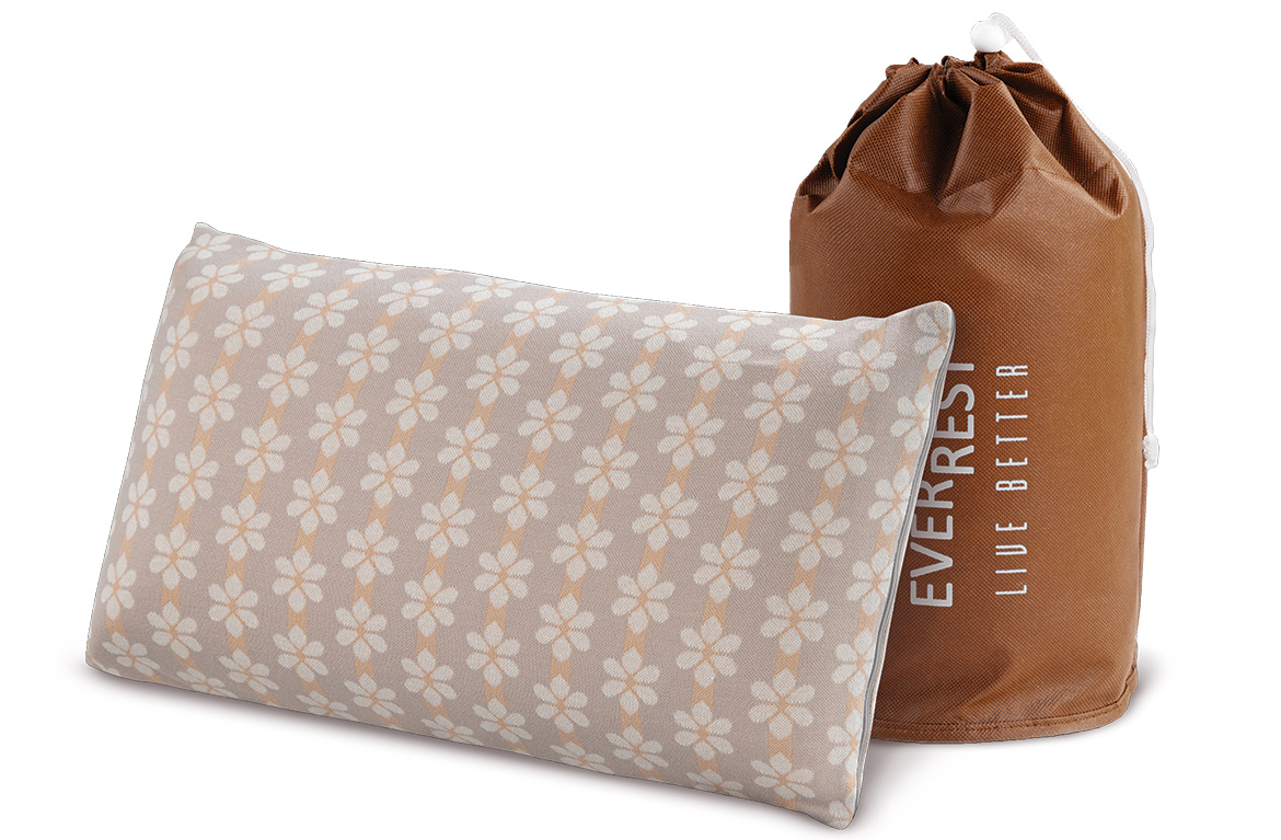 Travel Pillowcase - Travel Bag - TR-113 - Roll-up Memory Foam Pillow - Packaging - EverRest Live Better