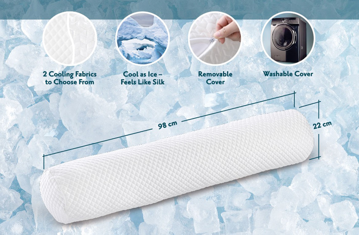 Cooling Body Pillow - Cool to the Touch - Wake up Refreshed - Better Sleep - EverRest Live Better