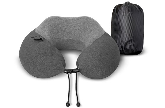 Inflatable Neck Pillow with Memory Foam - extra comfortable Inflatable Neck Pillow - Memory Foam Neck Pillow - Travel Neck Pillow - Air plane neck pillow - EverRest Live Better
